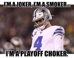 a football player wearing a helmet with the words i'm a joker, i'm a smoker