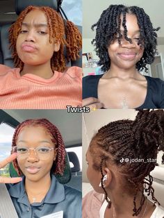 Mini Twists Natural Hair, Hair Styles For Black Women, 4c Natural Hairstyles Short, Styles For Black Women, Cute Curly Hairstyles, Quick Braided Hairstyles