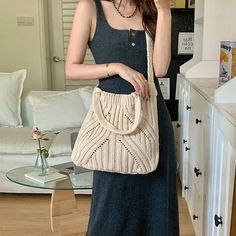 Fashion Knitted Shoulder Bags for Women Large Capacity Crossbody Bags Ladies Weave Casual Shopping Messenger Purse Handbag [23y 9m 19d] Summer Knitted Shoulder Bag For Shopping, Summer Knitted Shoulder Bag, Beige Knitted Straw Bag For Daily Use, Trendy Knitted Tote Shoulder Bag, Casual Crochet Travel Bag, Casual Knitted Crochet Travel Bag, Casual Knitted Rectangular Shoulder Bag, Casual Knitted Shopping Bags, Spring Crochet Knitted Tote Bag