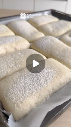 some food is sitting on a pan and ready to go into the oven for baking