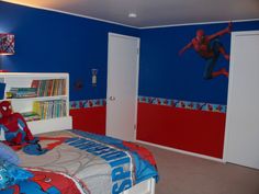 July 2010 - we changed our son's bedroom from the baby nursery to this awesome "big boy" room three months before his 4th birthday. Kids Bedroom Paint, Boys Room Colors, Boys Bedroom Modern, Boys Bedroom Colors, Boy Room Paint, Boys Bedroom Paint, Colorful Kids Room