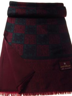 Burgundy Green Patterned Mens Vintage Scarf - Tweedmans Revival Outfits, Burgundy Weave, Goodwood Revival, Mens Vintage, Green Pattern