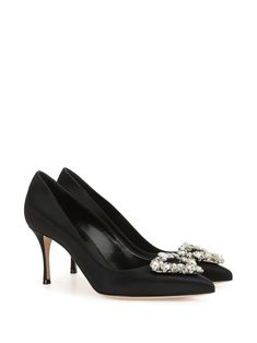 Sergio Rossi 90mm Godiva Pumps - Farfetch Chanel 2, Iconic Bags, Summer Beach Wear, Sergio Rossi, Flat Boots, Crystal Embellishment, Ballet Flat Shoes, Pump Sandals, Lady Dior