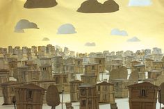 an image of a city made out of cardboard