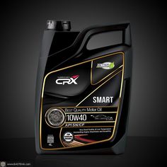 a bottle of motor oil on a black background