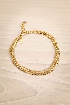 Croate Gold 3-in-1 Chain Bracelet | La petite garçonne Pilgrim Jewellery, Boutique 1861, 3 In 1, Base Metal, Chain Bracelet, Gift Card, Plating, Brass, Bracelet