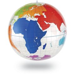 a multicolored earth globe on white background