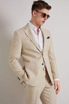 Men Beige suits wedding Two piece suits Men grooms wear 2 button  rust tuxedo peak lapel  suits  gift for husband and luxury prom suits  Men  Frogging Button Wedding Party Wear Dinner Coat Listing Include (Jacket+Pent+vest+shirt) Fabric:- linen  Color:- Beige Dry Clean Only The Coat is for wedding, Party, Proms, and Etc Express Shipping to world-wide but Remote Area May Take Longer Little color variation may possible due to photography and lights Beige Suits For Men, Linen Suits For Men, Summer Suits Men, Linen Wedding, Tan Suit, Dinner Suit, Beige Suits, Wedding Suits Groom, Linen Men