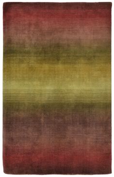 a multicolored rug with horizontal stripes