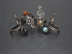 Oxidized Copper Stone Wire Wrapped Adjustable Ring Jewelry, Turquoise Agate Onyx Jasper Handmade Hammered Rings, Armenian Jewelry https://www.etsy.com/ArmenianSunnySilver/listing/1318927347/oxidized-copper-stone-wire-wrapped?utm_campaign=Share Wire Wrapped Gemstone Ring, Artistic Wire Jewelry, Copper Rings Handmade, Cute Wire Rings, Copper Wire Rings, Wire Wrapped Jewelry Rings, Wire Wrap Rings, Hammered Wire Jewelry, Diy Wire Wrapped Rings