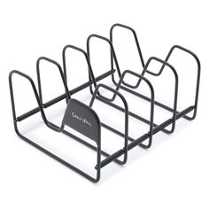 three black metal racks with the words quailon written on one side and two smaller ones in the other