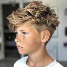 Boys Haircut 8-10, Longer Boys Hairstyles, Boys Blonde Highlights, Haircut For Boys Kids Trendy, Boys Haircut Long On Top Shaved Sides, Lower Taper Fade, Middle School Boy Haircut, Teen Hairstyles Boys, Boys Surfer Haircut