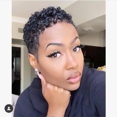 Work @ilianikco Comment “Gorgeous” if you like this look on her _____________________________________________________________ We are… Short Natural Haircuts, Black Hair Short Cuts, Tapered Natural Hair, Natural Hair Cuts, Natural Hair Short Cuts, Short Sassy Hair, Pelo Afro, Fresh Hair, Short Black Hairstyles