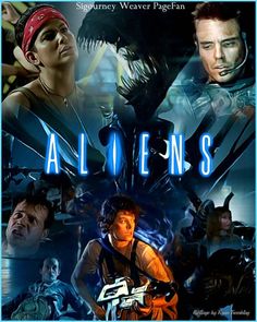 the poster for aliens starring actors from various films