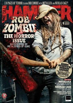 Metal Hammer Magazine, Jason Metallica, Dani Filth, White Zombie, Zombie Movies, Metal Magazine, John Carpenter, Rob Zombie, Nicolas Cage