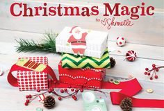 the cover of christmas magic is shown with presents