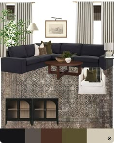 Living Room Moodboard with Dark gray sectional Kitchen Favorites, Rocky Hill, Kitchen Finds, Neutral Home Decor, Living Room Redo, Living Room Update, Neutral Home, Transitional Living Rooms, Living Room Inspo