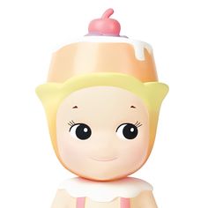 a toy doll with a pink hat on it's head