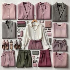 NEW OUTFITS WEAR FASHION FOR WOMEN OVER 50 - valemoods Soft Summer Color Palette Fall Outfits, Soft Autumn Clothes Style, Soft Summer Outfits For Fall, Burgundy Summer Outfit, Muted Summer Color Palette Outfits, Fall Outfits For Office, Soft Summer Wardrobe Capsule, Soft Summer Fall Outfits