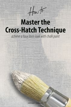 a brush with the words how to master the cross - hatch technique