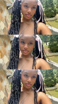 Cutesy Black Woman, Cute Box Braids, Bows Pink, Quick Natural Hair Styles, Aesthetic Pretty, Box Braids Hairstyles For Black Women, Instagram Selfie, Girls Braids