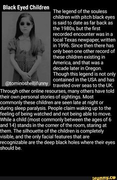 Black Eyed Children, Horror Story, Paranormal Facts, Creepy History, Spooky Memes