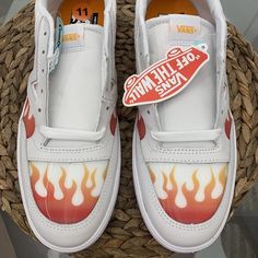 Brand New, Never Laced Up, No Box ** Same Day Shipping ** Sb5 Red Fire Vans, Vans Lowland Cc, Vans Lowland, Vans White, Shoes Vans, Mens Vans, Vans Shoes, Red Yellow, Athletic Shoes