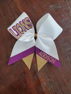 Cheer Bow/ Softball Bow/Dance Bow/Captain Bow/Senior Bow/Basketball Cheer/Sideline Cheer Bow with Name. Homemade Hair Bows, Cheer Music, Cheer Bows Diy, Basketball Cheer, Competition Bows, Sideline Cheer, Dance Bows, Softball Bow, Cheer Team Gifts