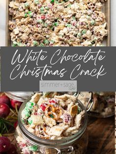 Christmas Chex Mix is a holiday favorite! Also known as Christmas Crack and Texas White Trash, this sweet and salty snack mix is all dressed up for the holidays! This easy recipe is made with white chocolate, Chex cereal, salty peanuts, crunchy pretzels and M&Ms candies. Homemade Edible Christmas Gifts, Chex Mix Recipes Christmas, Christmas White Chocolate, White Chocolate Snack Mix, White Chocolate Chex Mix, Sweet Chex, Chex Mix Christmas, Homemade Chex Mix