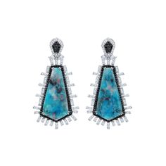 Paraiba Obsession Earrings – Graziela Gems White Gold Drop Earrings, Paraiba Tourmaline, Jewelry Post, Tourmaline Jewelry, Tourmaline Stone, Street Style Inspiration, Tourmaline Gemstone, Dream Jewelry, White Diamonds