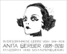 a black and white drawing of a woman's face with the words in german