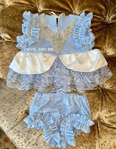 Cute Sleeveless Party Sets, Cute Sleeveless Sets For Party, Fitted Cotton Sets For Dress-up, Cute Cotton Party Sets, Cute Blue Party Sets, Cute Party Sets, Cute Fitted Party Sets, Cute Fitted Sets With Ruffles, Cute Blue Sleeveless Sets