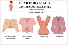 Tops For Pear Shaped Women, Pear Fashion, Concept Wardrobe