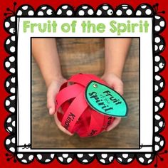 the fruit of the spirit has been made into an ornament for children to put on