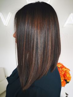 Long Concave Bob Hairstyles, Long Hair Bobs For Women, Angeled Haircut Long, Long Bob For Thinning Hair, Long Bob Haircuts For Thick Hair, Long Bob Haircuts Straight, Long Concave Bob, Long Aline Haircut, Long A Line Haircut