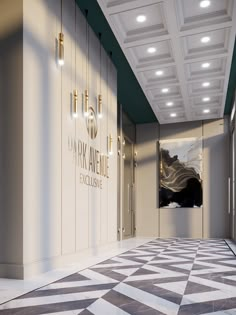 the entrance to mark avenue luxury boutique in las vegas, nv is lit up by recessed lighting