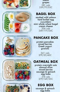 an image of a lunch box menu with different food items in the bottom right hand corner