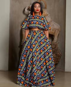 Beautifully made with love for you.  It is made of 100% original African print fabric called Ankara. To order this skirt set, please swipe left to see pictures of available fabrics, select the number that corresponds to the one you like, choose your size and proceed to checkout. If you wish to provide your measurement, kindly measure and send the following: * Bust * Shoulder * Top/shirt length * Sleeve * Waist * Hip * Skirt length Please measure correctly using the measurement guide provided. It is a custom order, so it takes 1 week or more during busy period to sew and ship and 3-5 business days to ship. If you need any alteration/change in style, kindly let me know. If you have further inquiry, please contact me.  I accept returns and offer refund, but please visit the returns and refund African Skirt, Ankara Outfits, Crop Top Styles, Afro Fashion, African Skirts, Afrikaanse Mode, Ankara Designs, African Designs, African Maxi Dresses