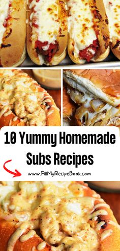 Subs Recipes, Sandwich Recipes Dinner, Hoagie Sandwiches, Hot Sandwich Recipes, Terrine Recipe, Baked Sandwiches, My Recipe Book, Rolled Sandwiches