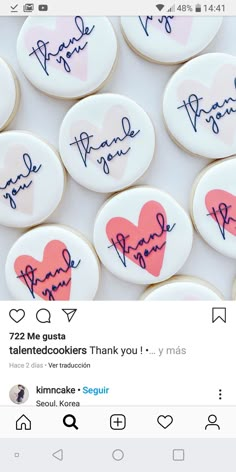 cookies with autographs on them are displayed in an instagram post for fans of the show