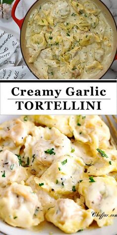 This creamy garlic butter sauce for tortellini is a quick 20 minute recipe. It is amazingly delicious and flavorful. Tortellini Pasta Sauce, Garlic Tortellini, Tortellini Recipes, Tortellini Pasta, Salad Pasta, Pasta Dinners, Creamy Garlic, Batch Cooking