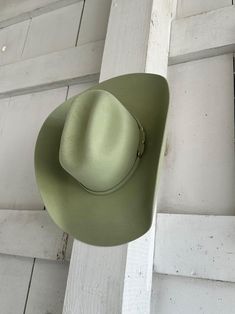 Green Western Aesthetic, Green Cowgirl Hat, Make A Cowboy Hat, Green Cowboy Hat, Western Hat, Cowgirl Aesthetic, Western Store, Western Cowboy Hats, Pistachio Green