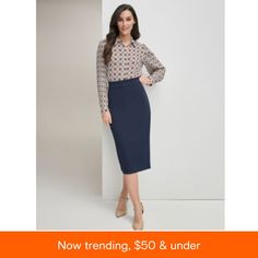 in stock Office Pencil Skirt With Button Closure, Fall Office Skirt, Office Lady Skirt For Business Casual In Fall, Fall Business Casual Office Skirt, Tailored Lined Pencil Skirt For Office, Classic Tailored Pencil Skirt For Office, Classic Pencil Skirt For Business Casual, Fall Season, Classic Fall Office Skirt, Classic Fall Pencil Skirt For Business Casual