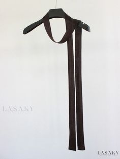 Lasaky - Concave Design Scarf Series with Color Matching - Laisel Thin Scarf with Stylish Tie Design Scarf, Sleeveless Outfit, Embroidered Cardigan, Cocoa Brown, Artificial Leather, Dress With Cardigan, Olivia Mark, Knee Length Dress, Types Of Collars