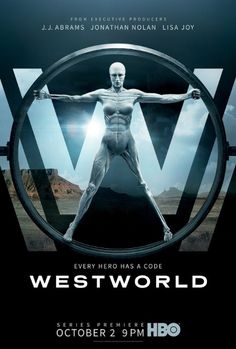 the poster for westworld shows a man standing in front of a circle with his arms outstretched