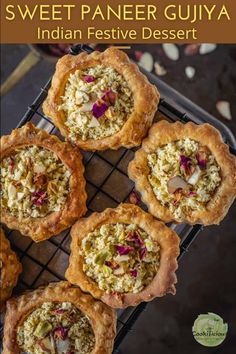 Gujiya and festivities go hand-in-hand! My instant version of this Indian dessert recipe is made with sweetened paneer, and puff pastry shells! It's one of the easiest, quickest and delicious dessert recipe on the blog! #puffpastry #shells #paneer #gujiya #dessert #Indian #eggless #baked #easy #nocook #sweets #mithai Quick Indian Dessert Recipes, Fusion Mithai, Bangladeshi Sweets, Dessert Indian, Sweets Business, Desi Desserts, Instant Dessert