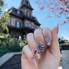 Simple Disney Nails, Disney World Nails, Disney Christmas Nails, Disney Nail Designs, Disney Inspired Nails, Disney Acrylic Nails, Disney Nail