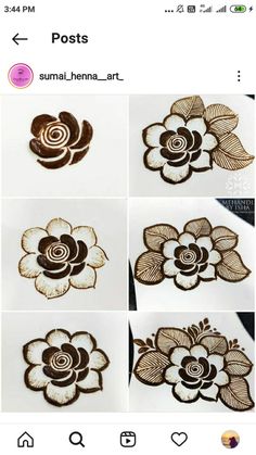 some flowers that are drawn on paper and then have been placed in the same place