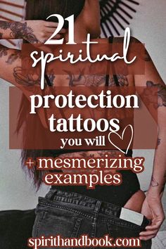 a woman with tattoos on her chest and the words 21 spiritful protection tattoos you will mesmerizing examples