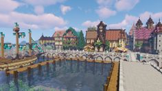 Ship Dock Minecraft, Minecraft Medieval Port City, Minecraft City On Water, Minecraft Sea Side Village, Beach City Minecraft, Minecraft Harbor Town, Port City Minecraft, Minecraft Sea Port, Minecraft Canal City